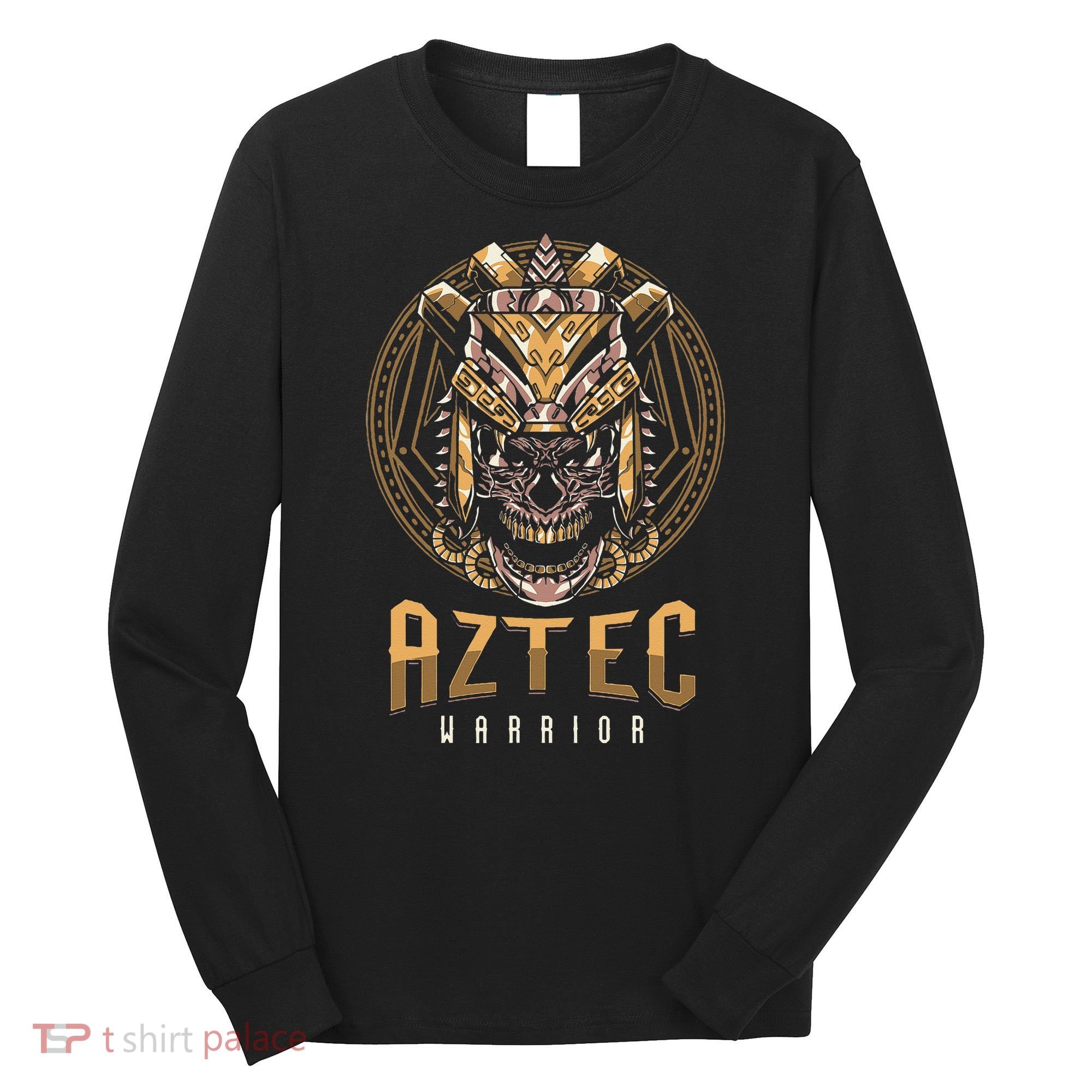 Ancient Ethnic Aztec Warrior Skull People Civilization Gift Long Sleeve Shirt
