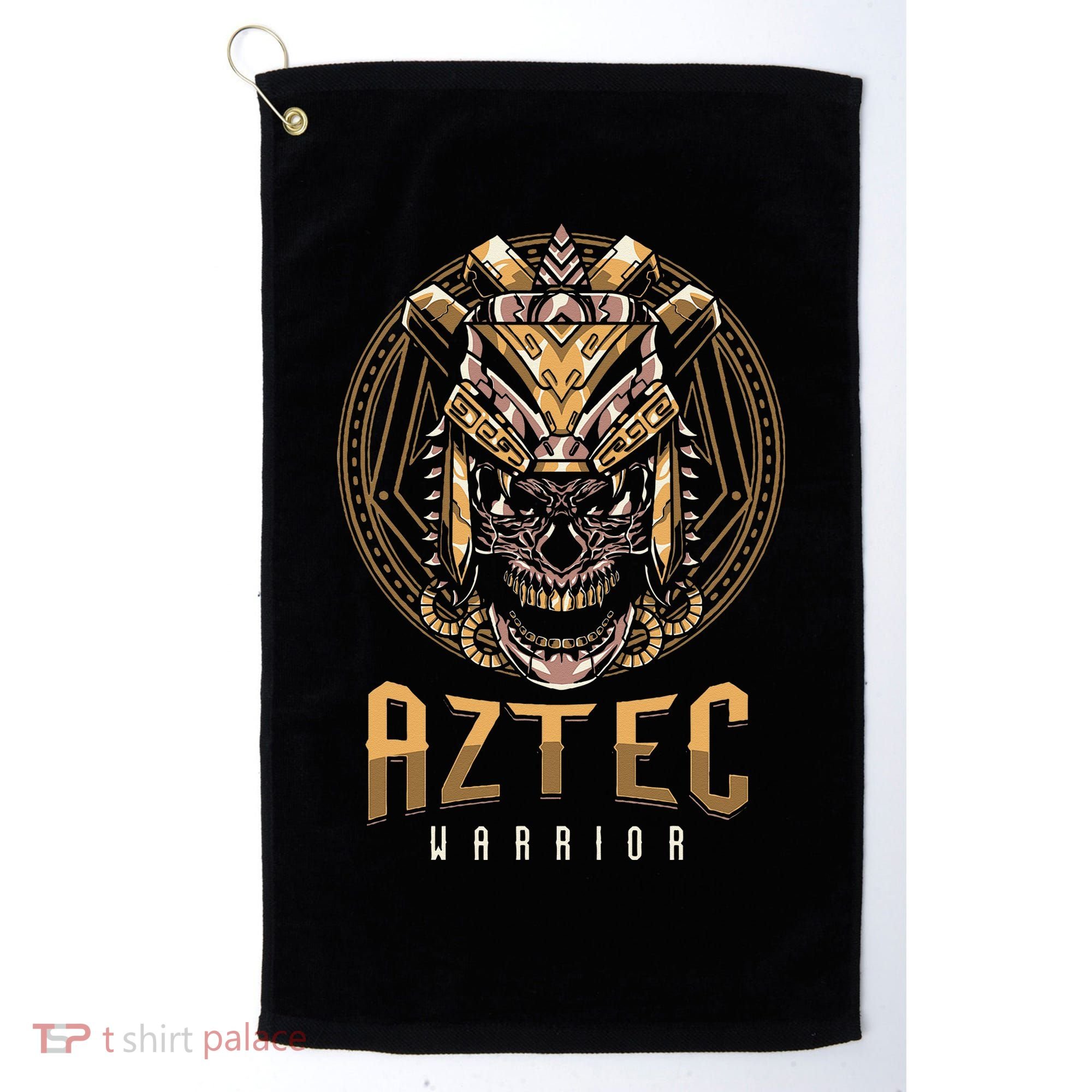 Ancient Ethnic Aztec Warrior Skull People Civilization Gift Golf Towel