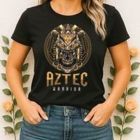 Ancient Ethnic Aztec Warrior Skull People Civilization Gift Women's T-Shirt thumb 2
