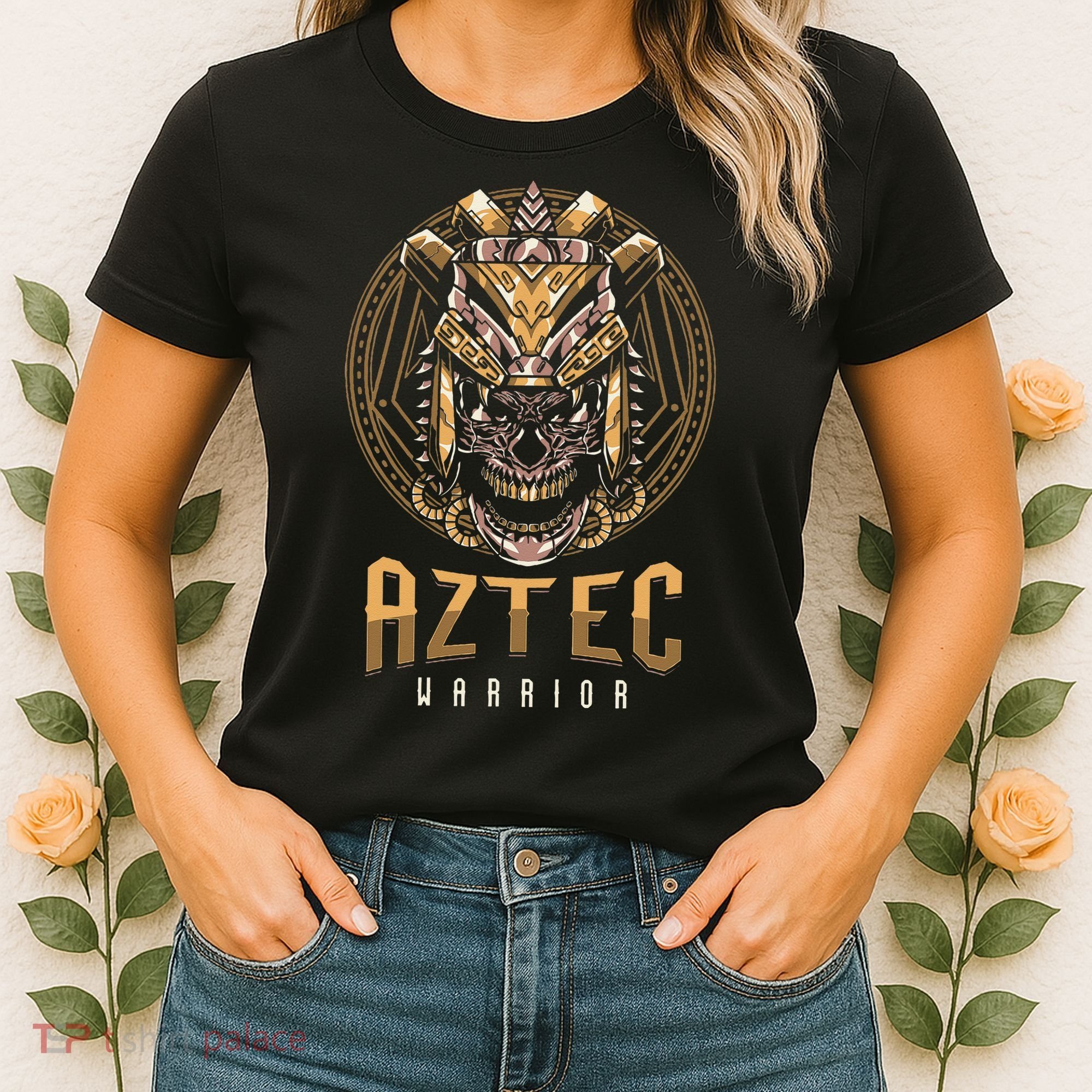 Ancient Ethnic Aztec Warrior Skull People Civilization Gift Women's T-Shirt