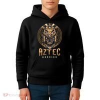 Ancient Ethnic Aztec Warrior Skull People Civilization Gift Kids Hoodie thumb 4