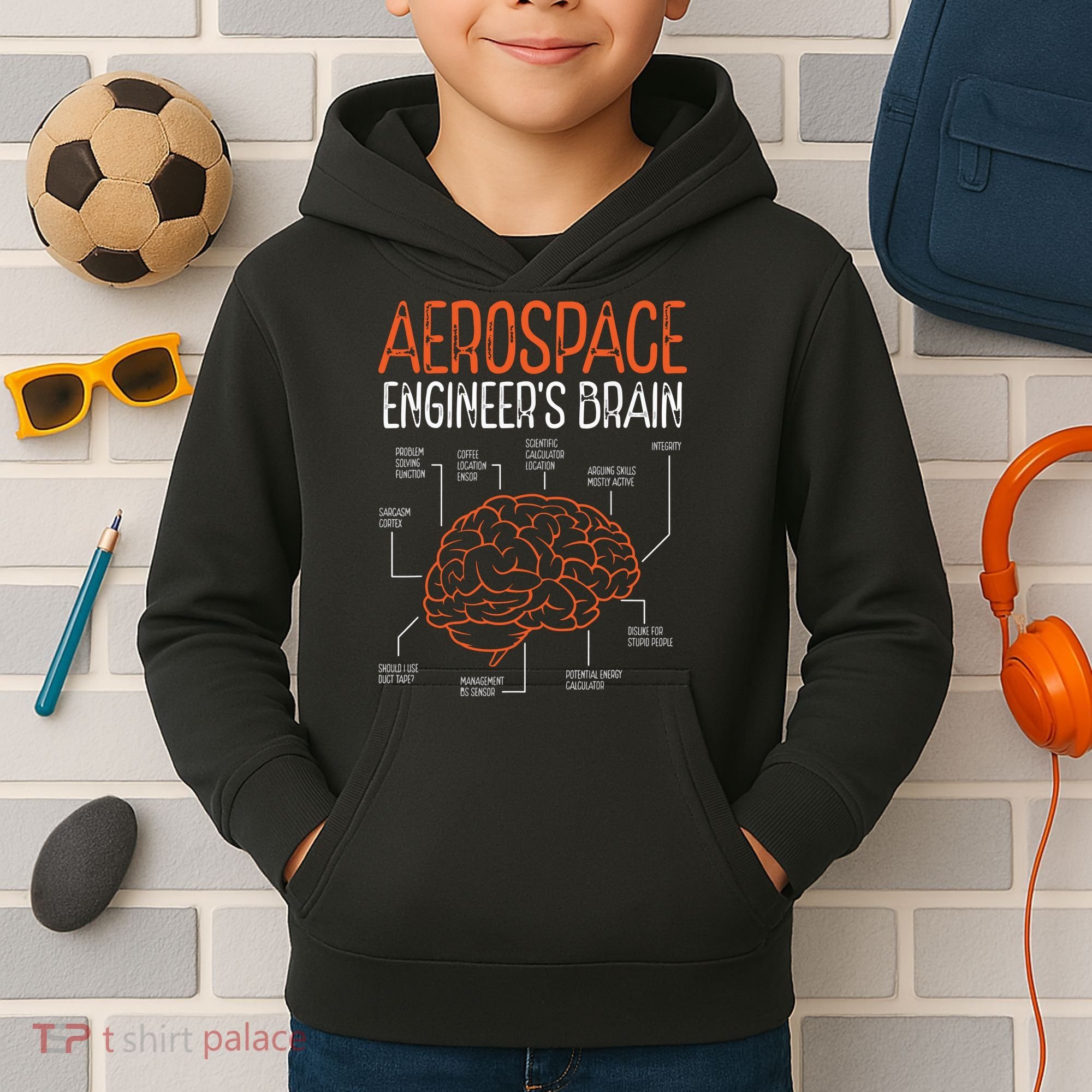 Aerospace Engineering Brain For Aerospace Engineer Kids Hoodie