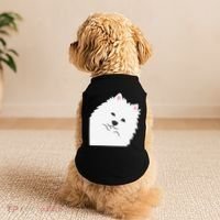 American Eskimo Dog Peeking From Side Cute American Eskimo Doggie Tank thumb 2