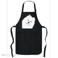 American Eskimo Dog Peeking From Side Cute American Eskimo Apron thumb 0