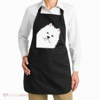 American Eskimo Dog Peeking From Side Cute American Eskimo Apron thumb 2