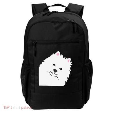 American Eskimo Dog Peeking From Side Cute American Eskimo Backpack