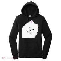 American Eskimo Dog Peeking From Side Cute American Eskimo Women's Hoodie thumb 0
