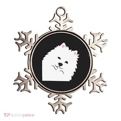 American Eskimo Dog Peeking From Side Cute American Eskimo Ornament