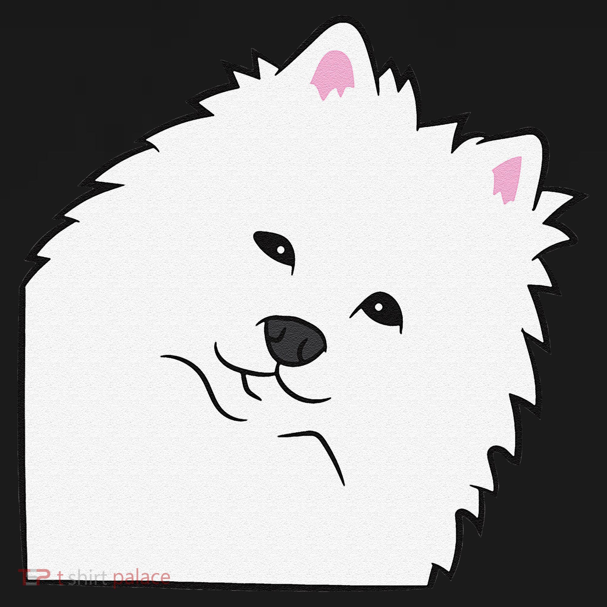 American Eskimo Dog Peeking From Side Cute American Eskimo Baby Bodysuit