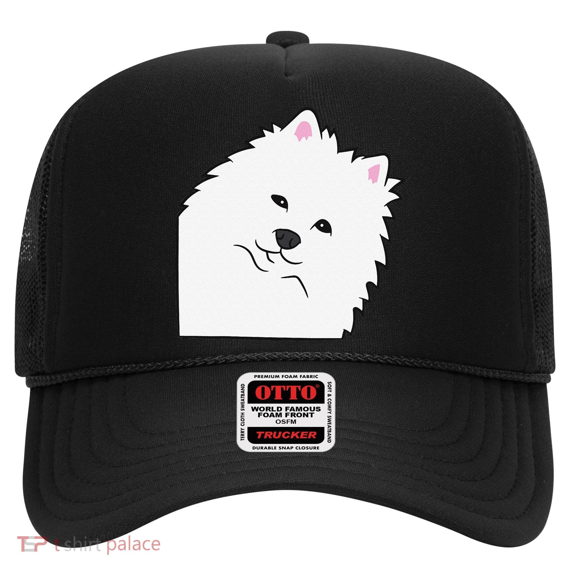 American Eskimo Dog Peeking From Side Cute American Eskimo Hat