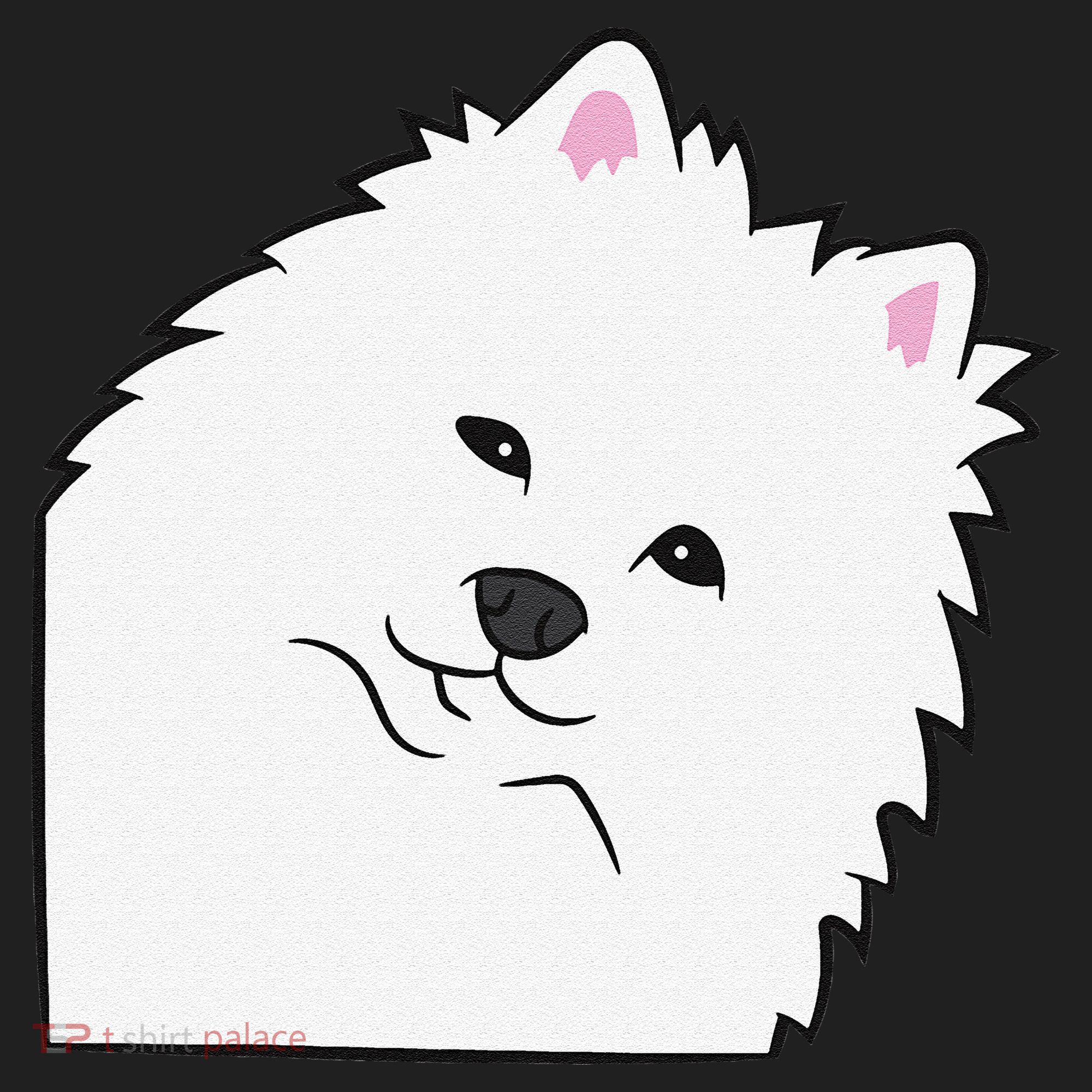 American Eskimo Dog Peeking From Side Cute American Eskimo Hat