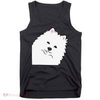 American Eskimo Dog Peeking From Side Cute American Eskimo Tank Top thumb 0