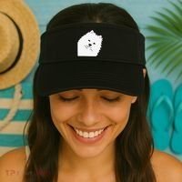 American Eskimo Dog Peeking From Side Cute American Eskimo Visor thumb 2