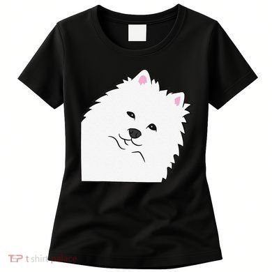 American Eskimo Dog Peeking From Side Cute American Eskimo Women's T-Shirt