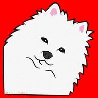 American Eskimo Dog Peeking From Side Cute American Eskimo Santa Hat thumb 1