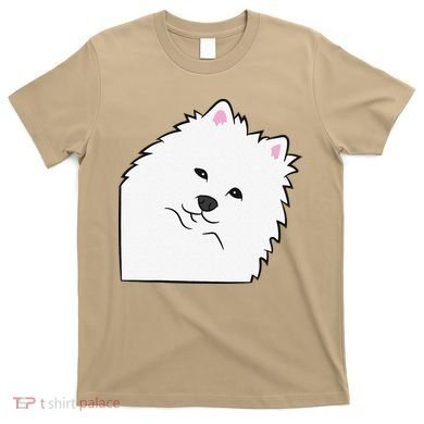 American Eskimo Dog Peeking From Side Cute American Eskimo T-Shirt