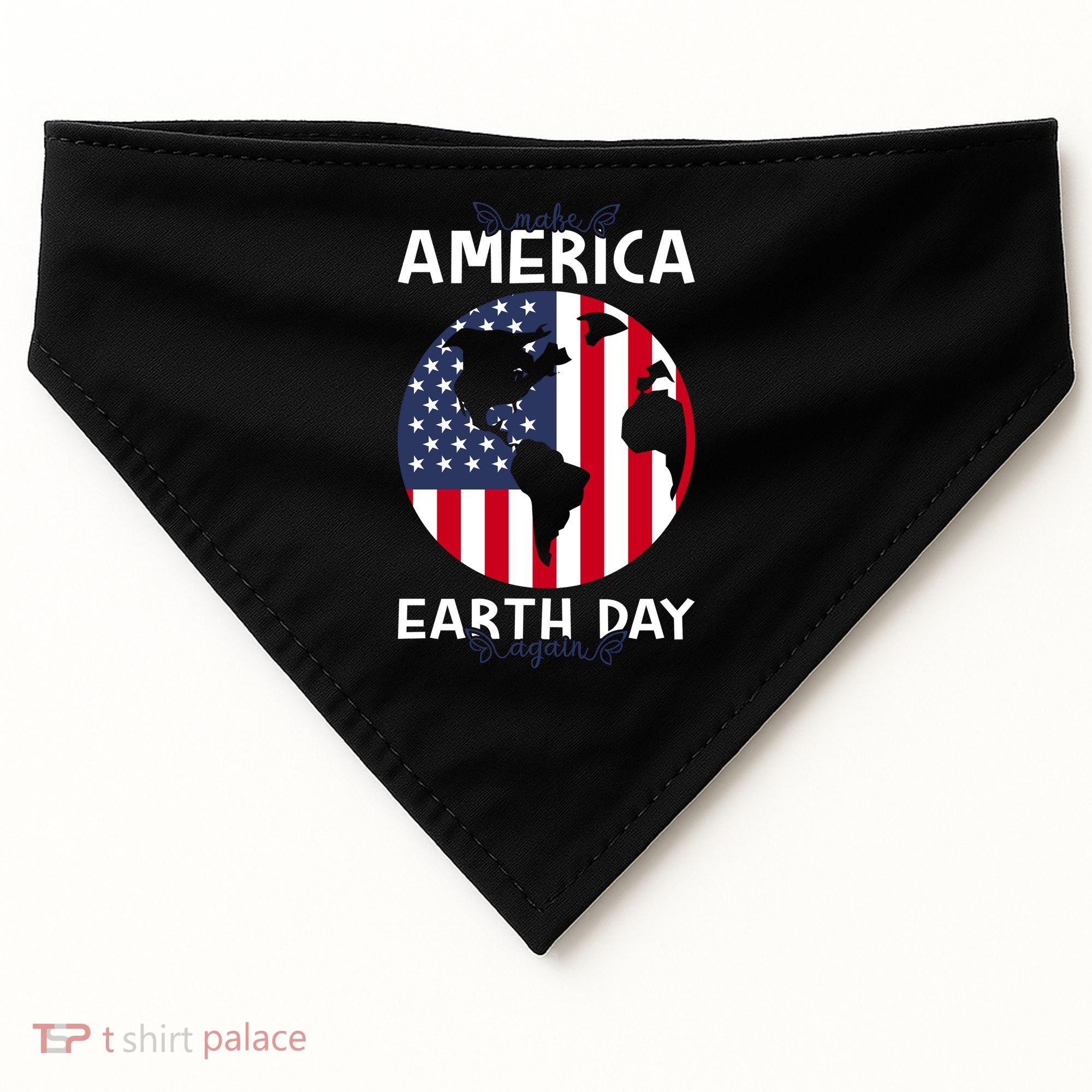 America Earth Day USA-Made Doggie Bandana