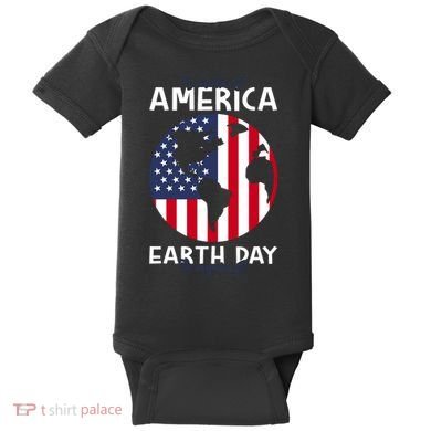America Earth Day Baby Bodysuit