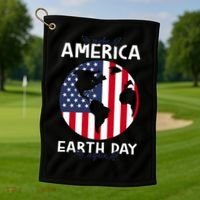 America Earth Day Golf Towel thumb 1