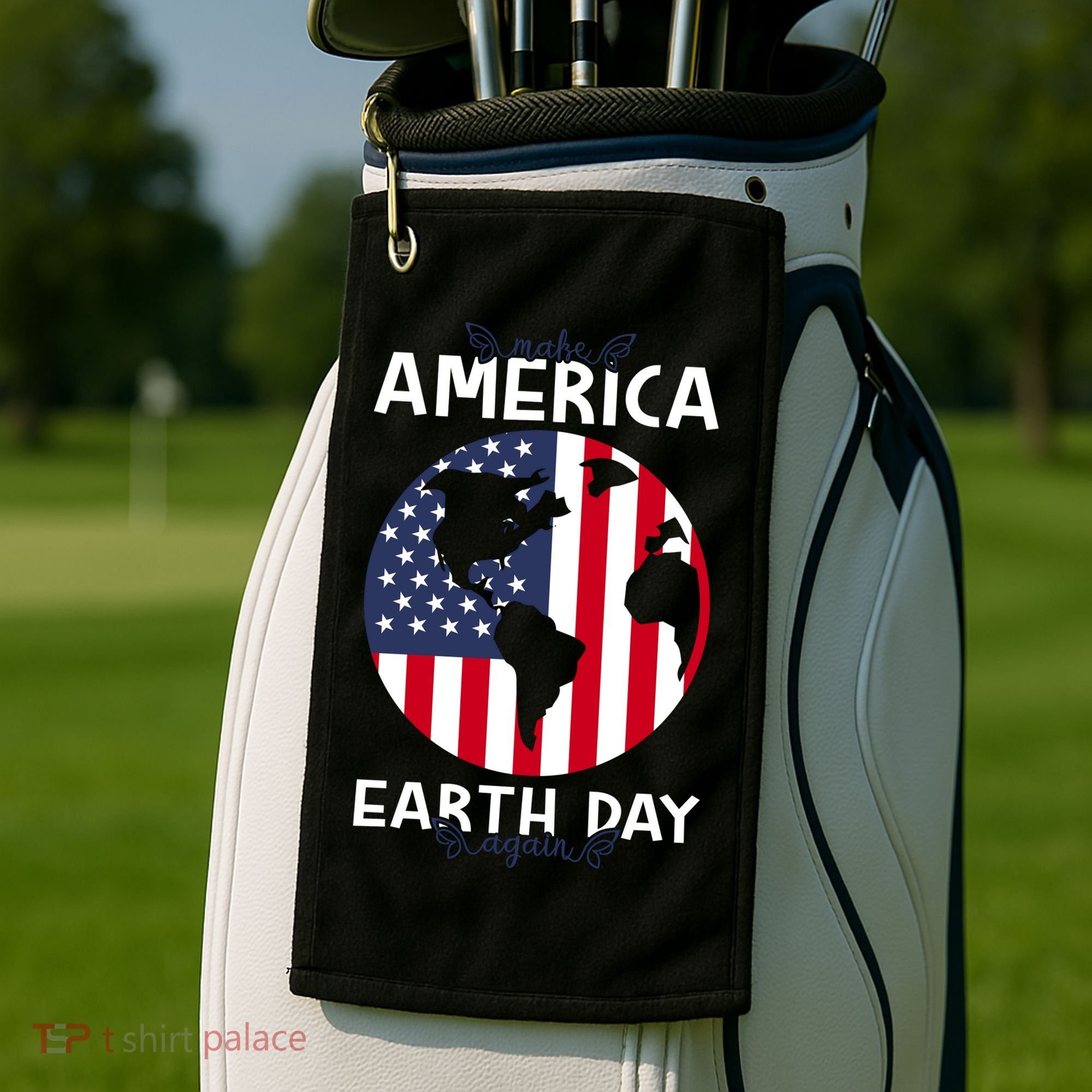 America Earth Day Golf Towel