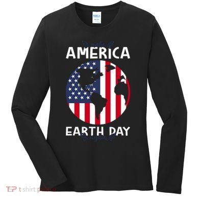 America Earth Day Women's Long Sleeve Shirt