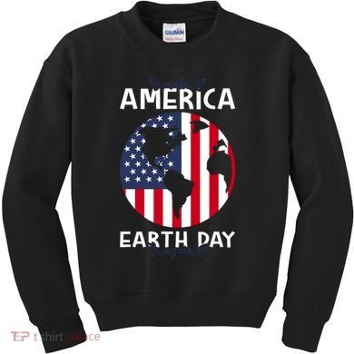 America Earth Day Kids Sweatshirt