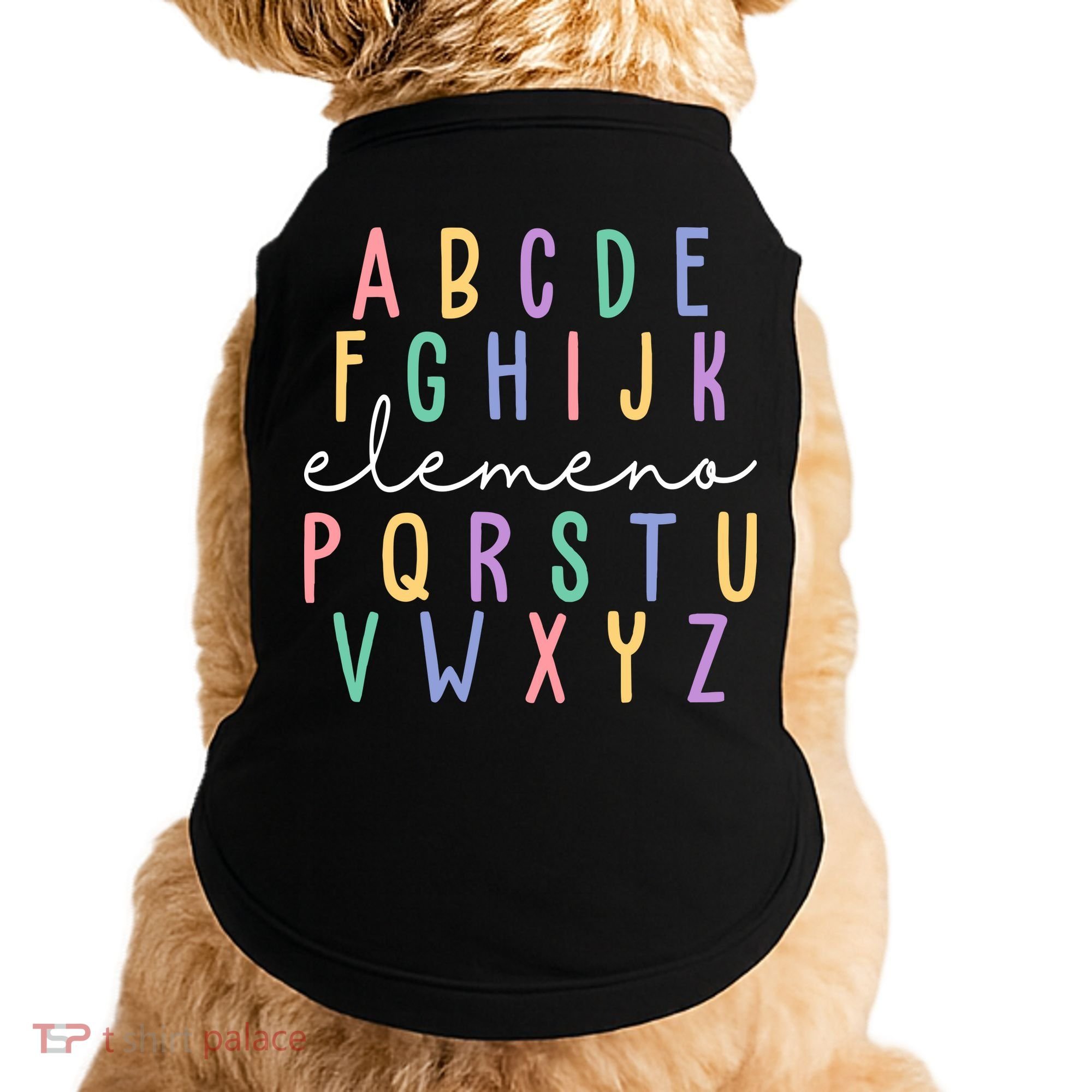 ABC ELEMENO Funny Alphabet Doggie Tank