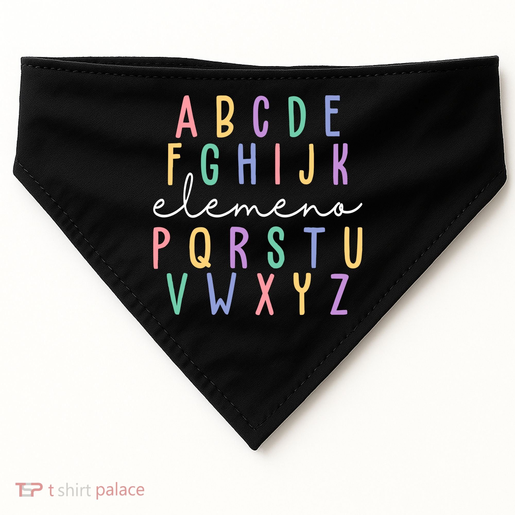 ABC ELEMENO Funny Alphabet USA-Made Doggie Bandana