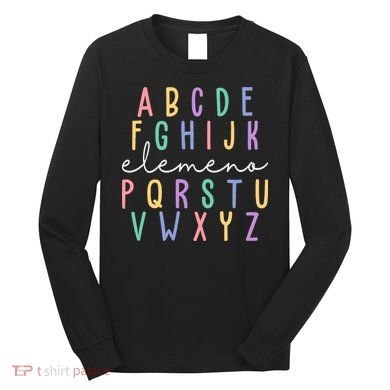 ABC ELEMENO Funny Alphabet Long Sleeve Shirt