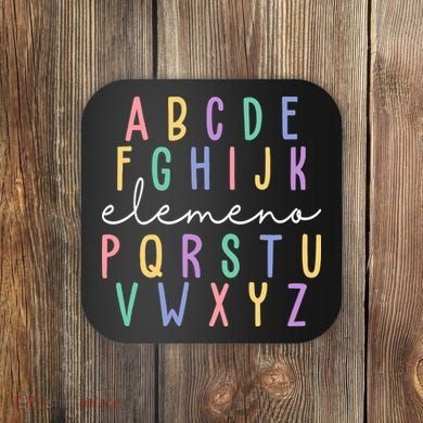 ABC ELEMENO Funny Alphabet Coaster