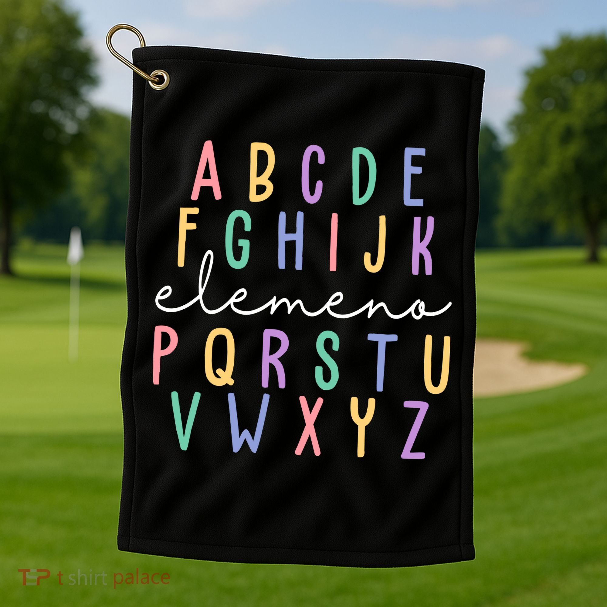 ABC ELEMENO Funny Alphabet Golf Towel