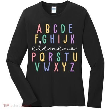 ABC ELEMENO Funny Alphabet Women's Long Sleeve Shirt