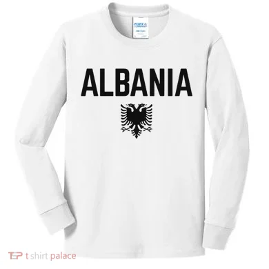 Albania Eagle Flag Kids Long Sleeve Shirt
