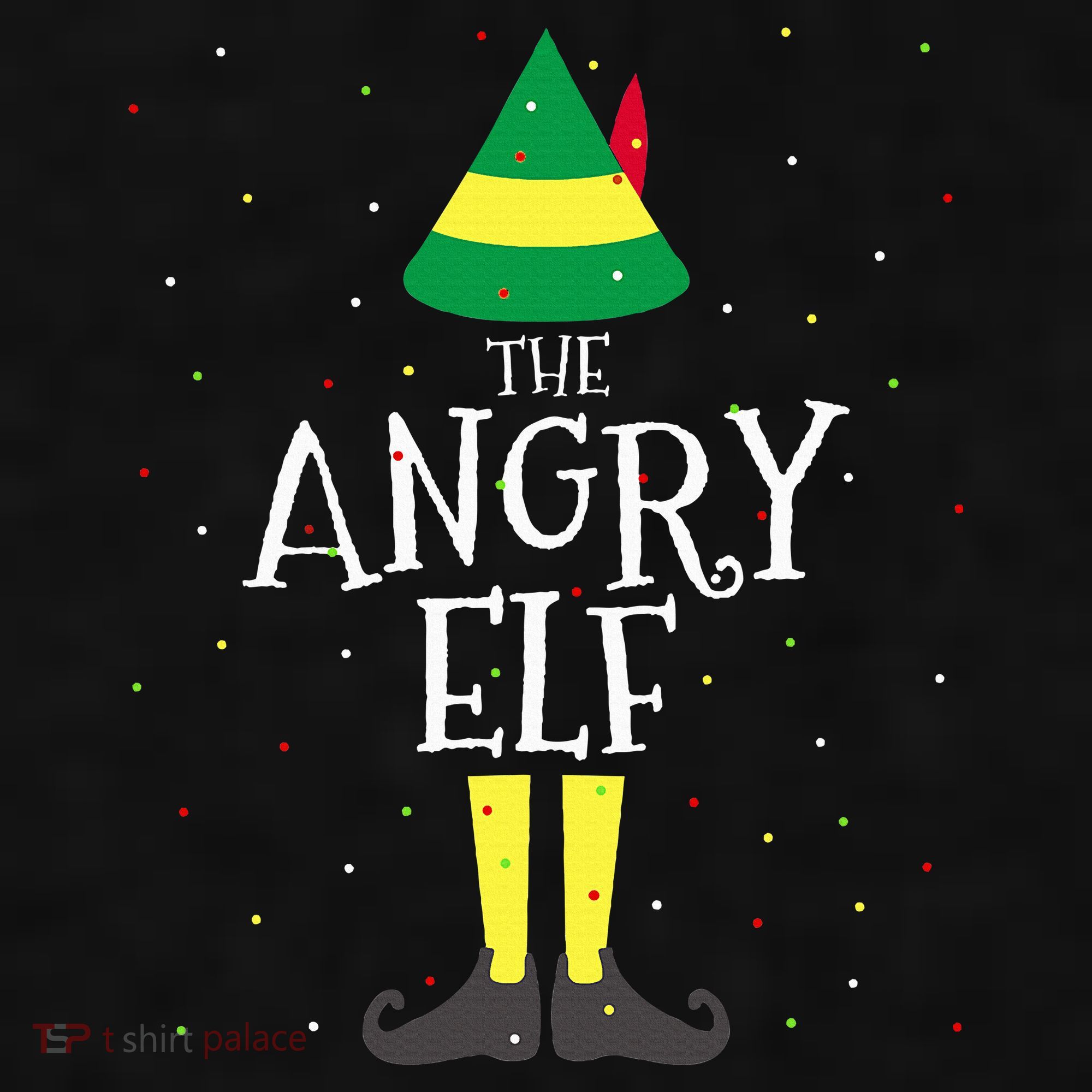Angry Elf Family Matching Christmas Group Ladies PosiCharge Tri-Blend Wicking Tank