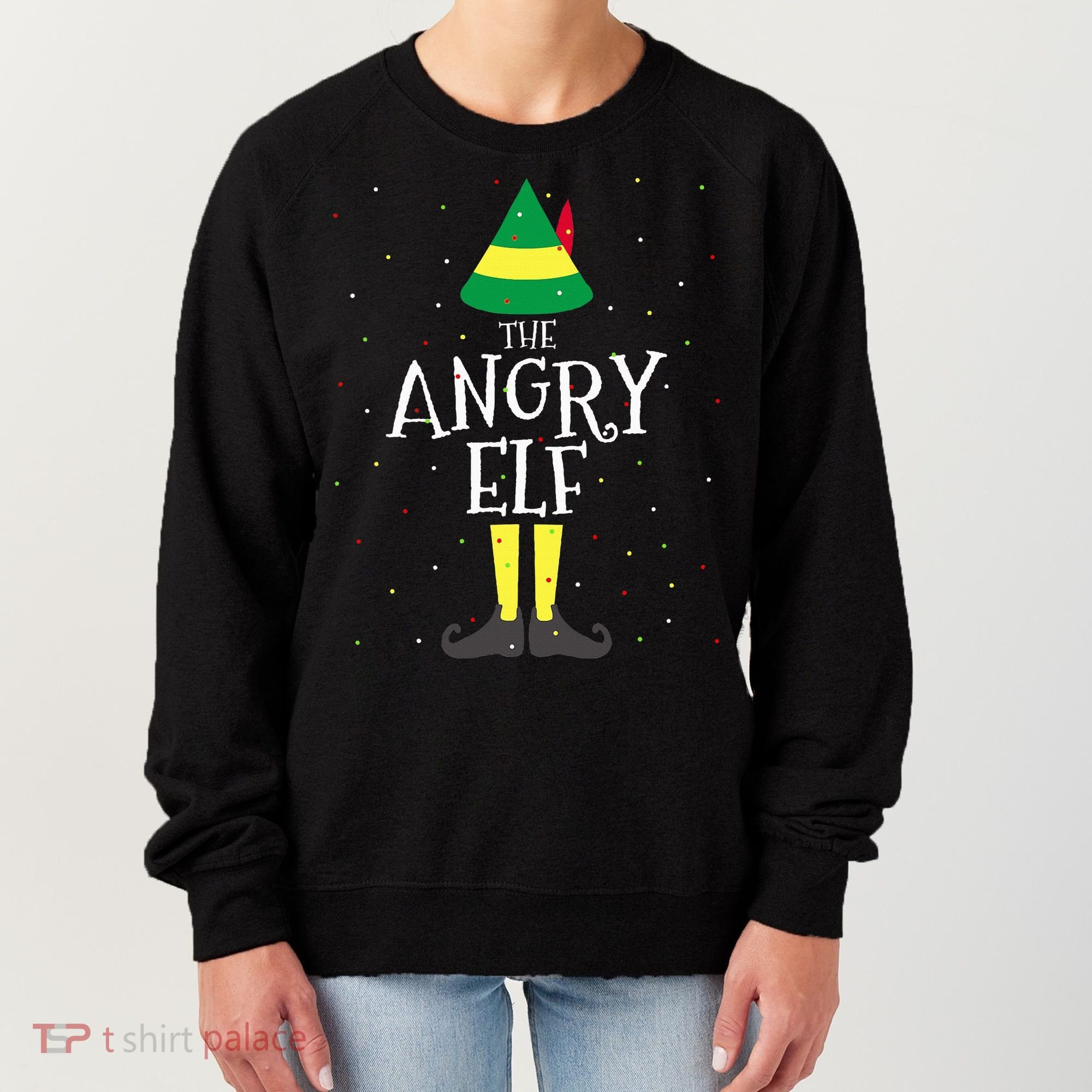 Angry Elf Family Matching Christmas Group Women's Sweatshirt