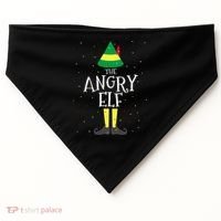 Angry Elf Family Matching Christmas Group USA-Made Doggie Bandana thumb 0