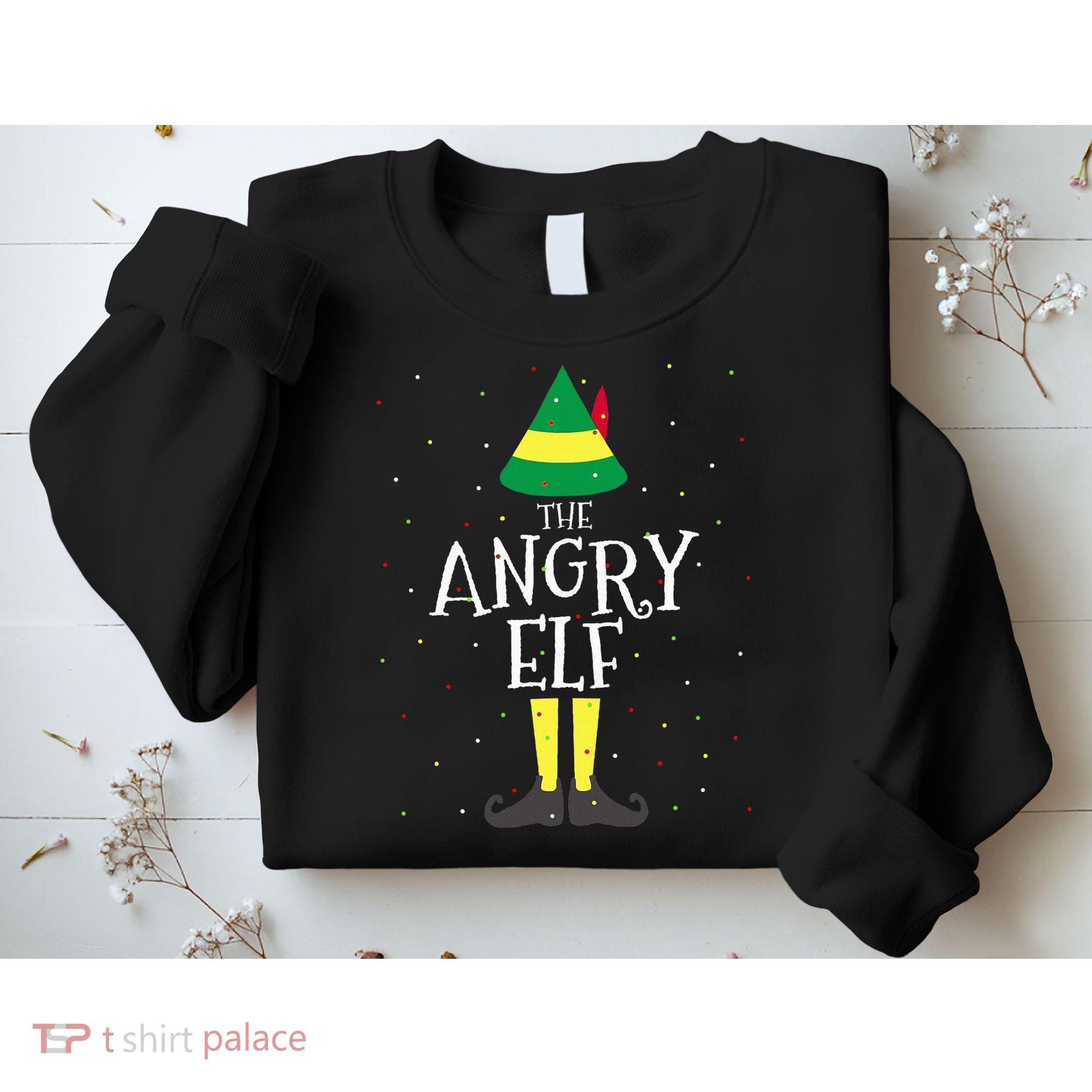Angry Elf Family Matching Christmas Group Sweatshirt