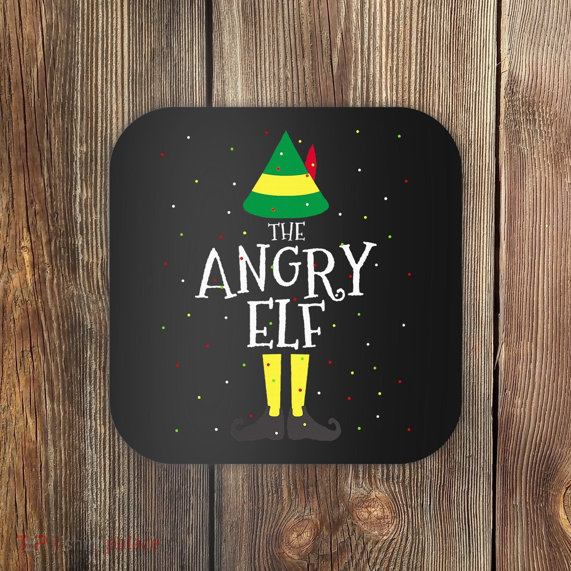 Angry Elf Family Matching Christmas Group Coaster