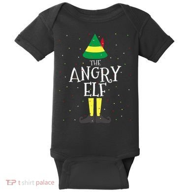 Angry Elf Family Matching Christmas Group Baby Bodysuit
