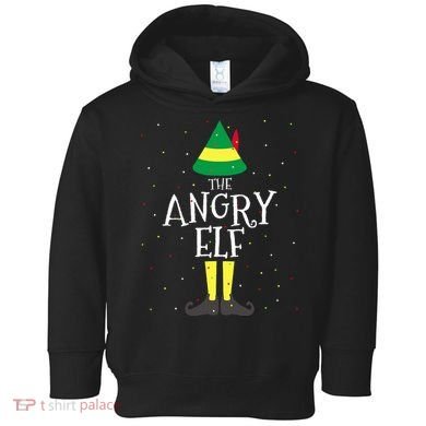 Angry Elf Family Matching Christmas Group Toddler Hoodie