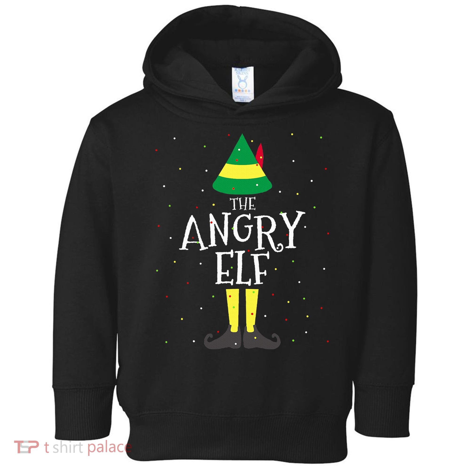 Angry Elf Family Matching Christmas Group Toddler Hoodie