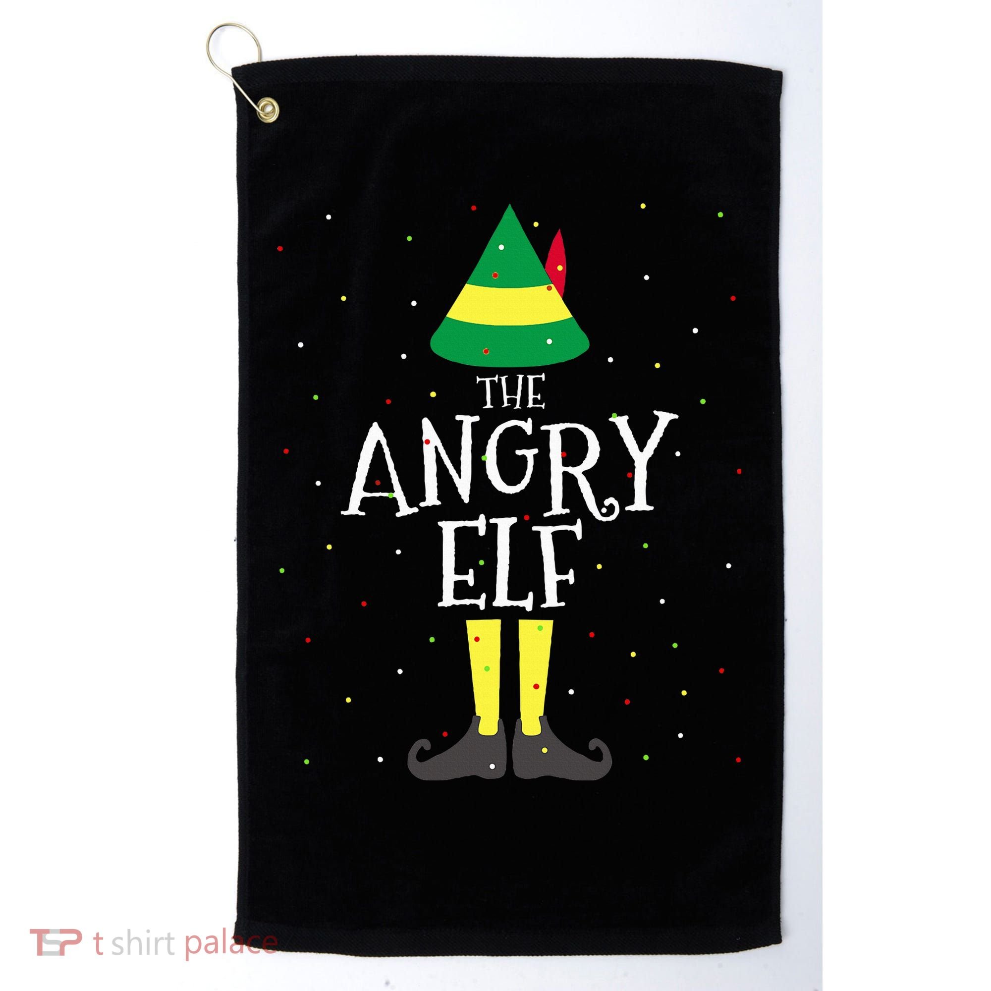 Angry Elf Family Matching Christmas Group Golf Towel