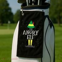 Angry Elf Family Matching Christmas Group Golf Towel thumb 2
