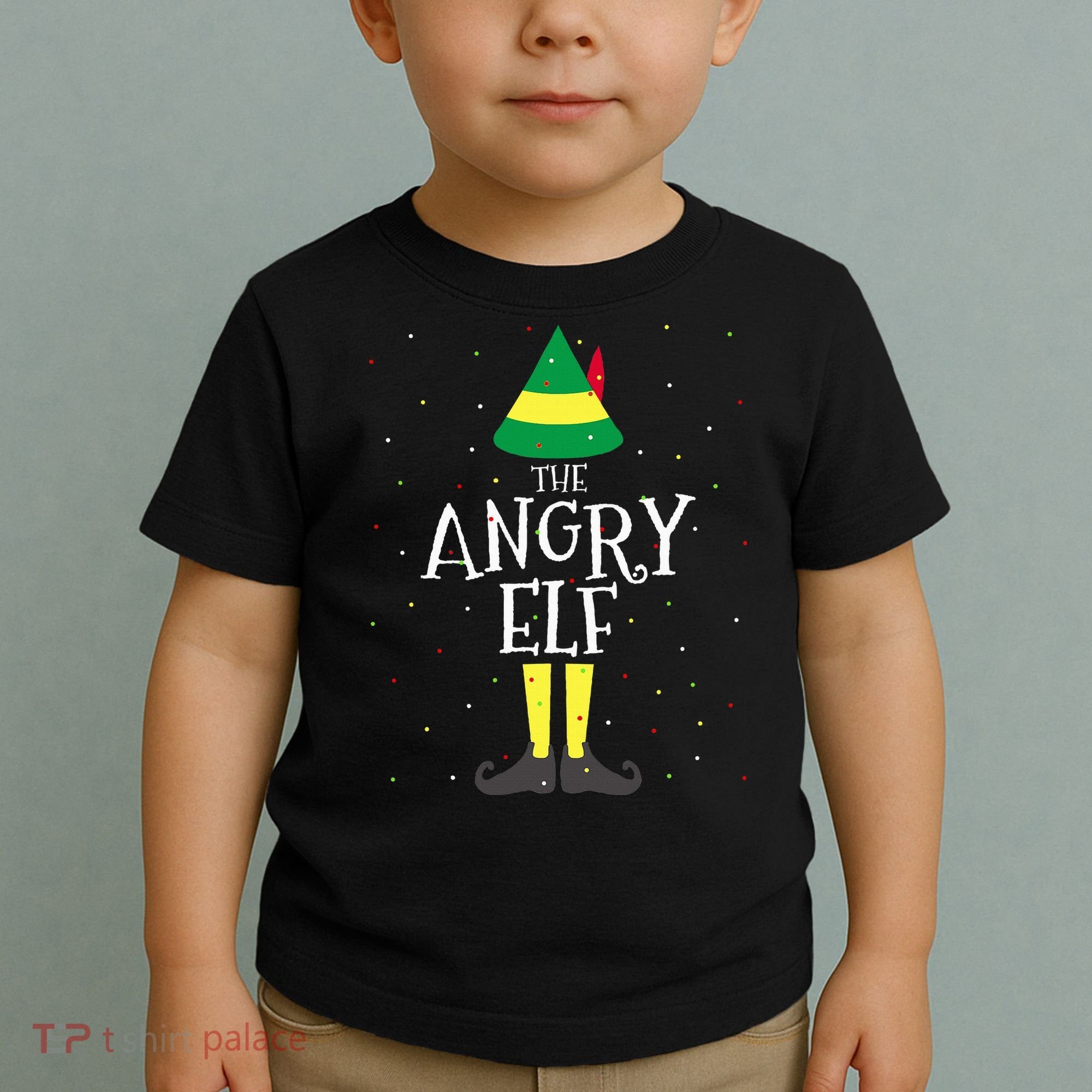 Angry Elf Family Matching Christmas Group Toddler T-Shirt