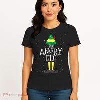 Angry Elf Family Matching Christmas Group Women's T-Shirt thumb 4