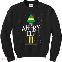 Angry Elf Family Matching Christmas Group Kids Sweatshirt thumb 0