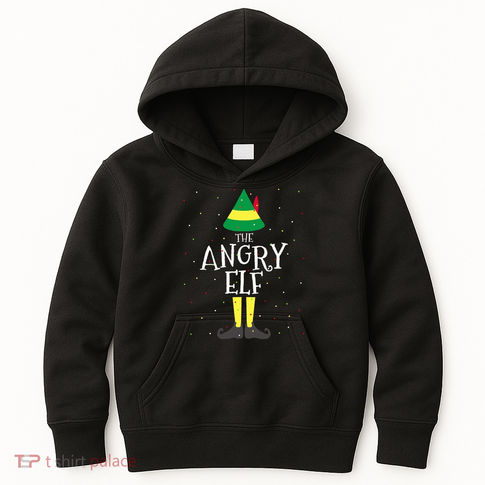 Angry Elf Family Matching Christmas Group Kids Hoodie