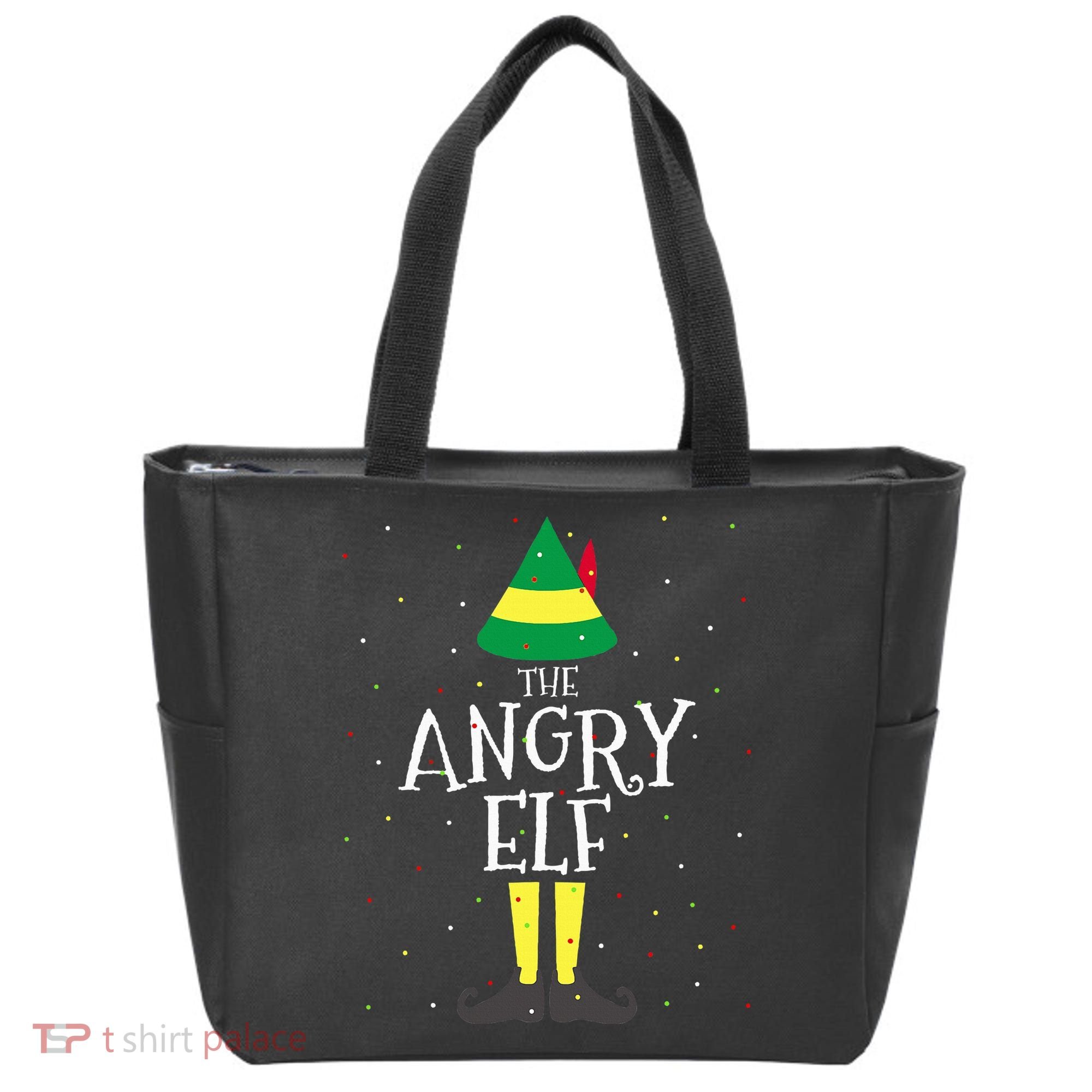 Angry Elf Family Matching Christmas Group Tote Bag