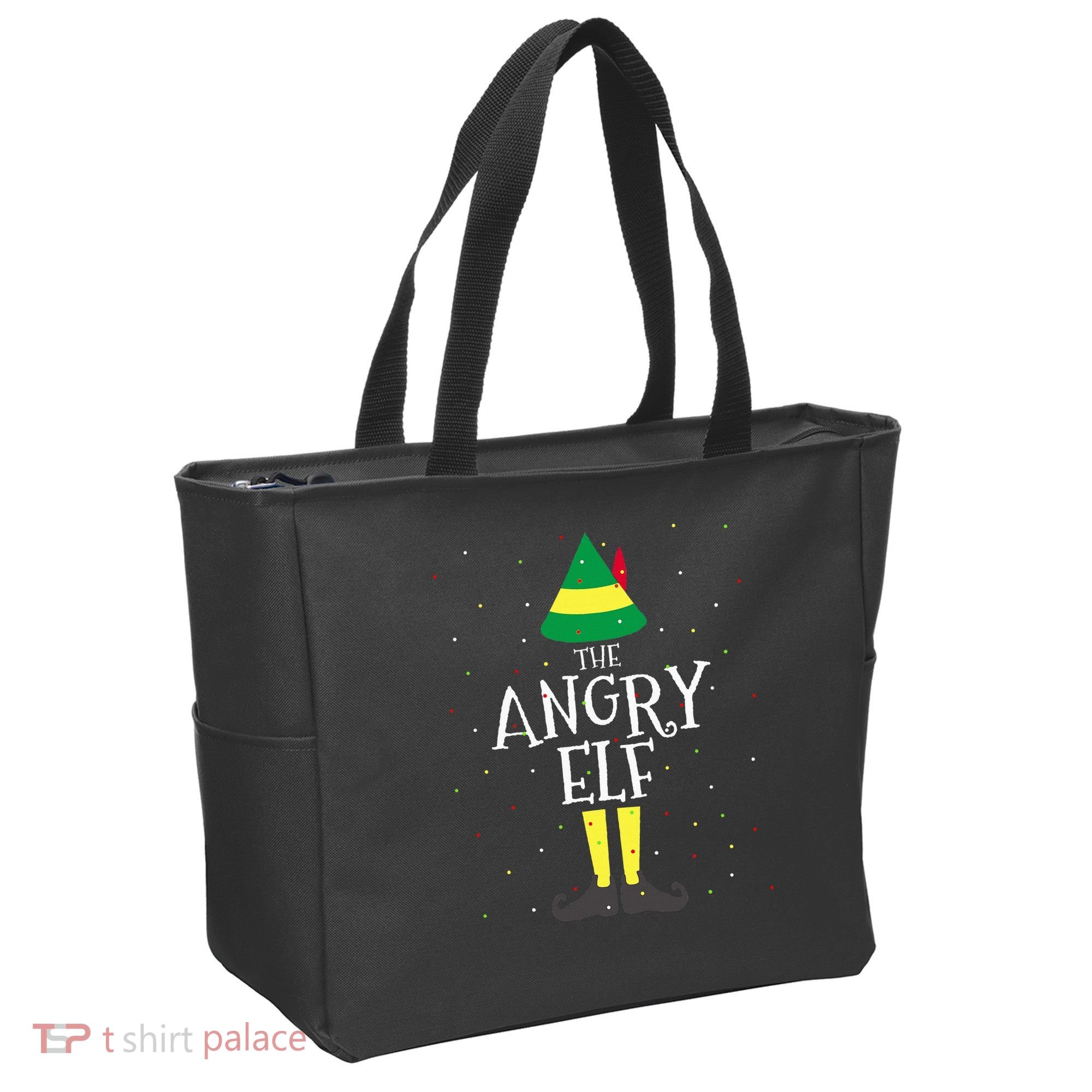 Angry Elf Family Matching Christmas Group Tote Bag