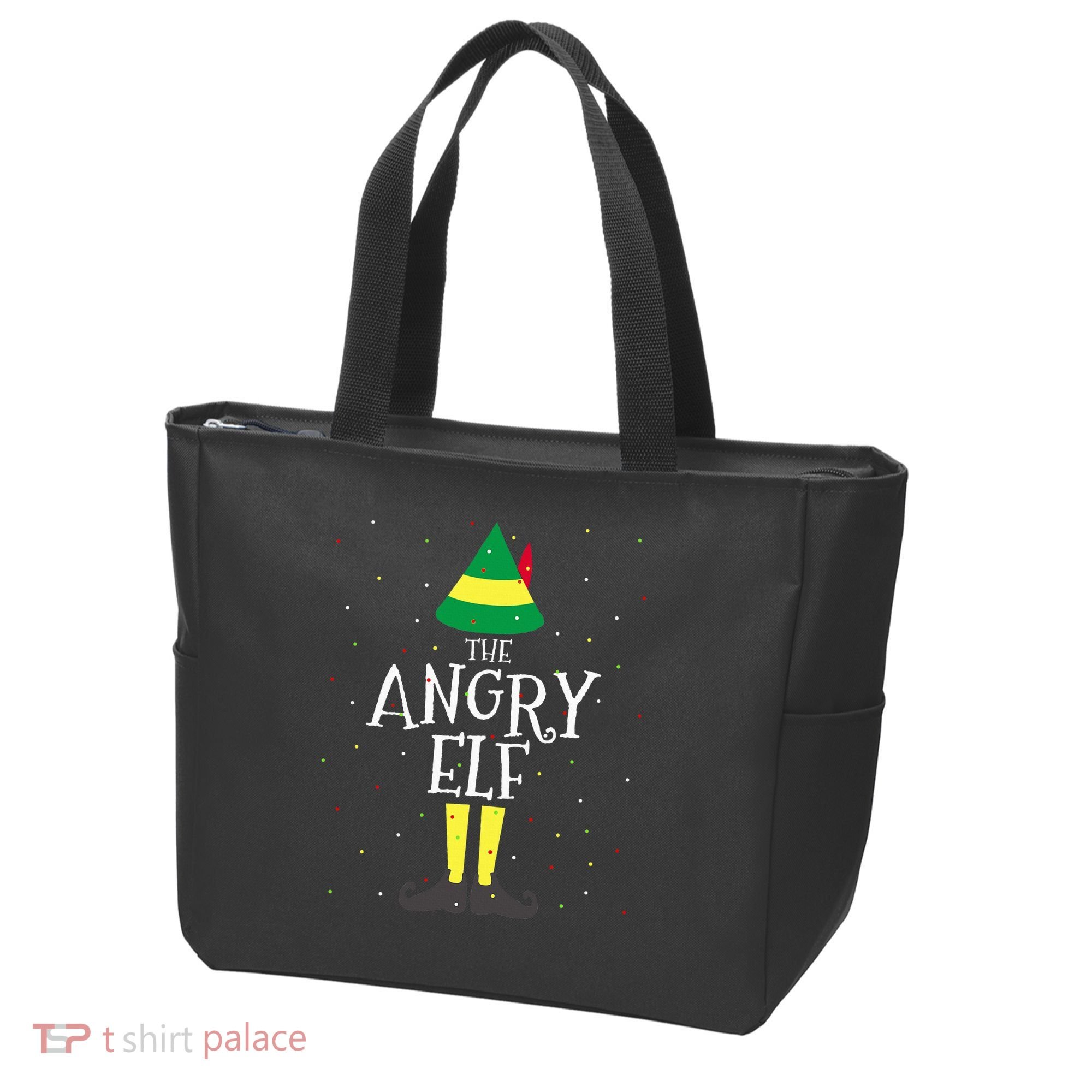 Angry Elf Family Matching Christmas Group Tote Bag